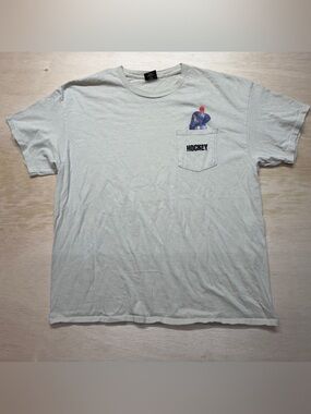Hockey Skateboards Pocket Tee XL Grey "Eyes Without A Face" Graphic Shirt Men's